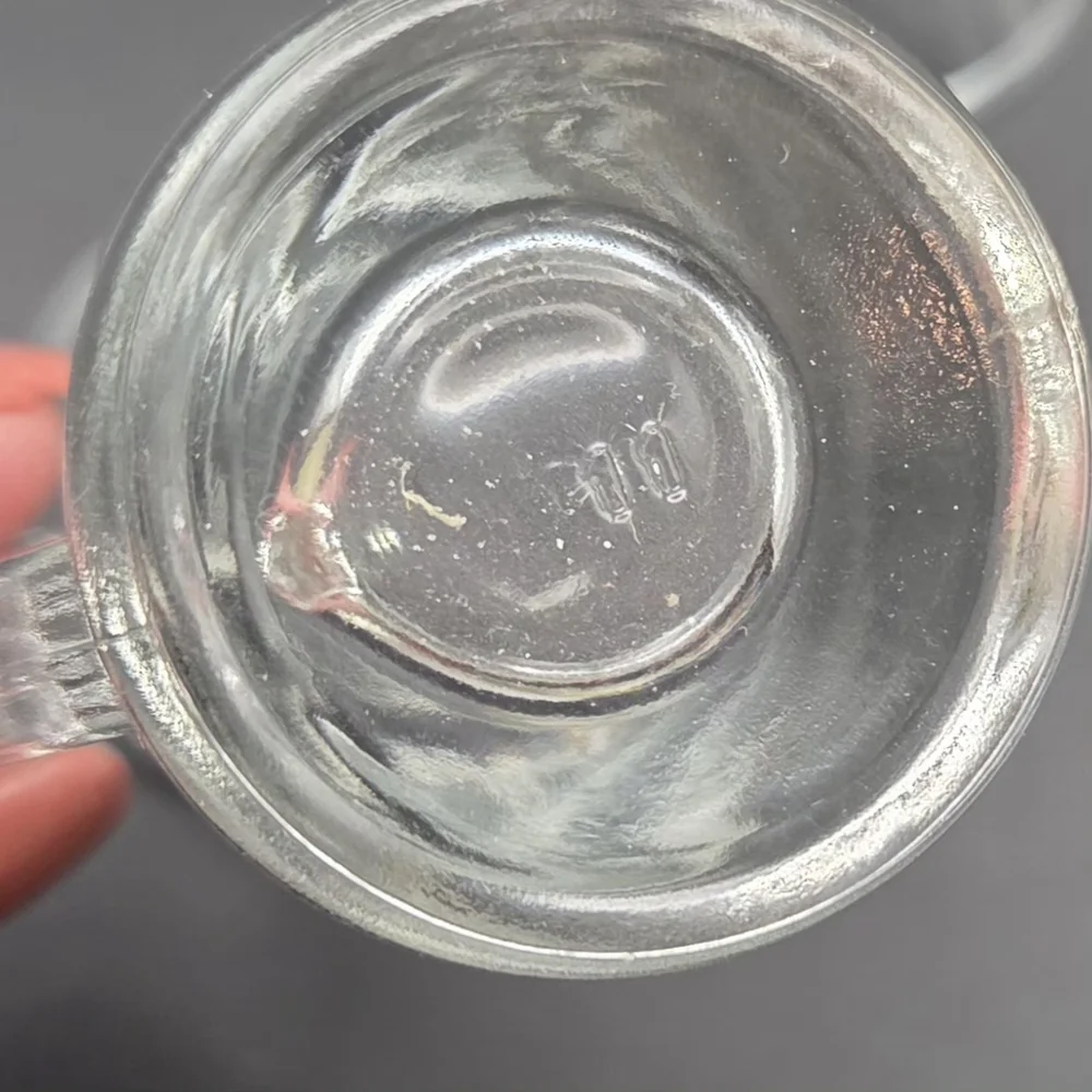 Shot Glasses Clear with Handles And Calla Lily Design Set Of 4